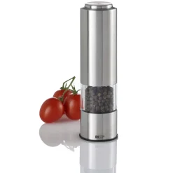 Adhoc Salz-/Pfeffermühle inkl. 6 Batterien elektrisch Edelstahl 19cm