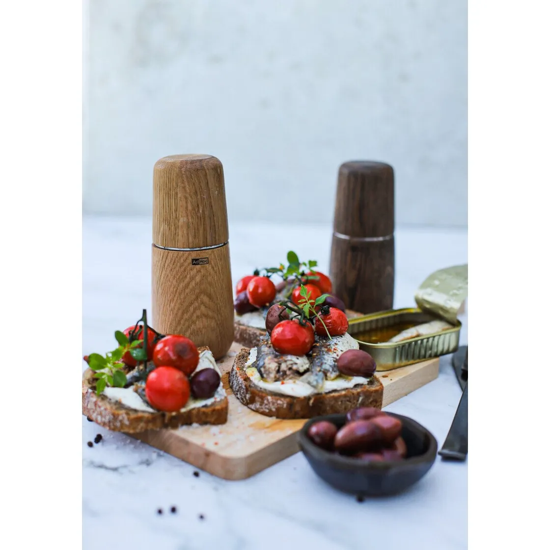 Kräuter & Gewürze|Messer & Co. Entdecken<Adhoc Salz-/Pfeffermühle Yono Eiche dunkel/Edelstahl 15cm