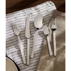 Alessi Besteckgarnitur 5 tlg. Edelstahl Dry mattierter Griff