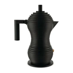 Alessi Espressokocher 3 Tassen Pulcina schwarz