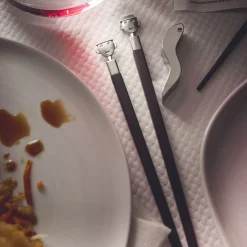 Alessi Essstäbchen Alessandro Stick 3-tlg. Ebenholz