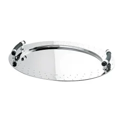 Servierplatten<Alessi Platte oval m.Griffen 58x45,5 Michael Graves