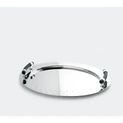 Servierplatten<Alessi Platte oval m.Griffen 58x45,5 Michael Graves