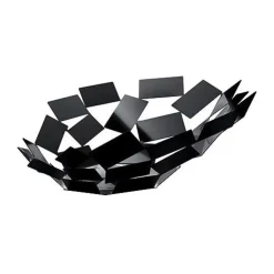 Servierplatten<Alessi Tafelaufsatz 41,6 x 37,5 cm schwarz La Stanza dello Scirocco