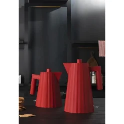 Wasserkocher<Alessi Wasserkocher 1,7 l 2400 W Plissé rot