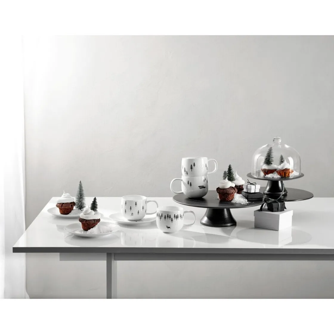 Becher|Weihnachten<ASA Henkelbecher 0,4 l Joy Snow Tracks Skidding Xmas