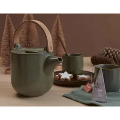 Teekannen|Teekannen<ASA Teekanne m. Holzgriff 1ltr. Coppa Nori