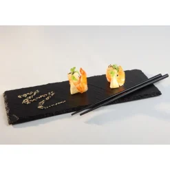 Servierplatten<Assheuer & Pott Naturschieferplatte 30x12 cm schwarz