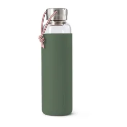 Black+Blum Wasserflasche 600ml Glas olive
