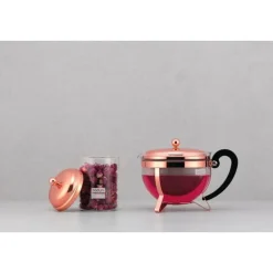Teekannen|Teekannen<Bodum Teebereiter 1,3 l Chambord Kupfer