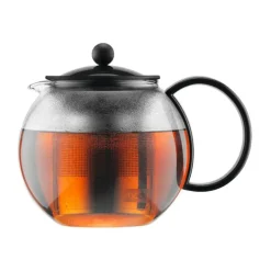 Teekannen|Teekannen<Bodum Teebereiter mit Metallsieb 1,0 l Assam schwarz