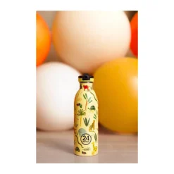 Trinkflaschen<24bottles Trinkflasche 0,5 l Jungle Friends gelb mit Sportdeckel