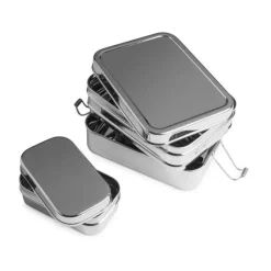 Brotdosen<Brotzeit Lunchbox 3in1 Edelstahl 18x13,5x8cm