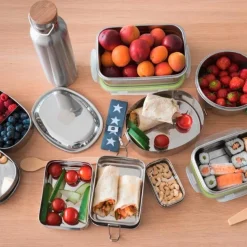 Brotzeit Lunchbox 2in1 17x13x6 cm edelstahl