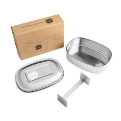 Brotdosen<Brotzeit Lunchbox Magic grün Edelstahl 16,5x12,5x4,5cm