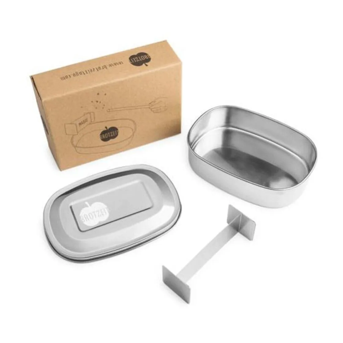 Brotdosen<Brotzeit Lunchbox Magic grün Edelstahl 16,5x12,5x4,5cm