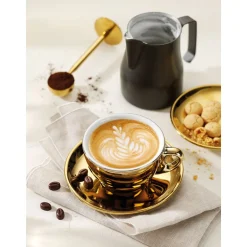 Kaffeetassen|Cappuccinotassen<Cilio Cappuccinotasse Roma gold m. Untere