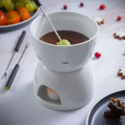 Cilio Schokoladenfondue-Set 6-tlg. Classic weiß