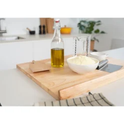 Weihnachtsbäckerei|Weihnachtsbäckerei<Continenta Back-/Arbeitsbrett 62x47x5 cm Gummibaum