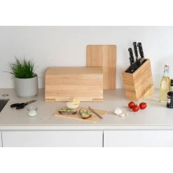 Brotkästen & Brotkörbe<Continenta Brotkasten Gummibaum 40x26x18,5cm