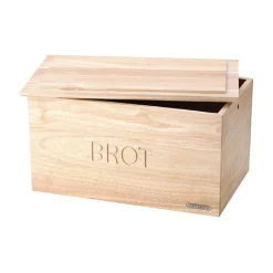 Brotkästen & Brotkörbe<Continenta Brotkasten m. Deckel Holz 34,5x23x19cm