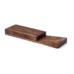 Messerblöcke|Messer & Co. Entdecken<Continenta Messerblock f. Schublade 5 Messer 39 x 11 x 3,5 cm Akazie