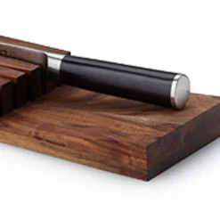 Messerblöcke|Messer & Co. Entdecken<Continenta Messerblock f. Schublade 5 Messer 39 x 11 x 3,5 cm Akazie