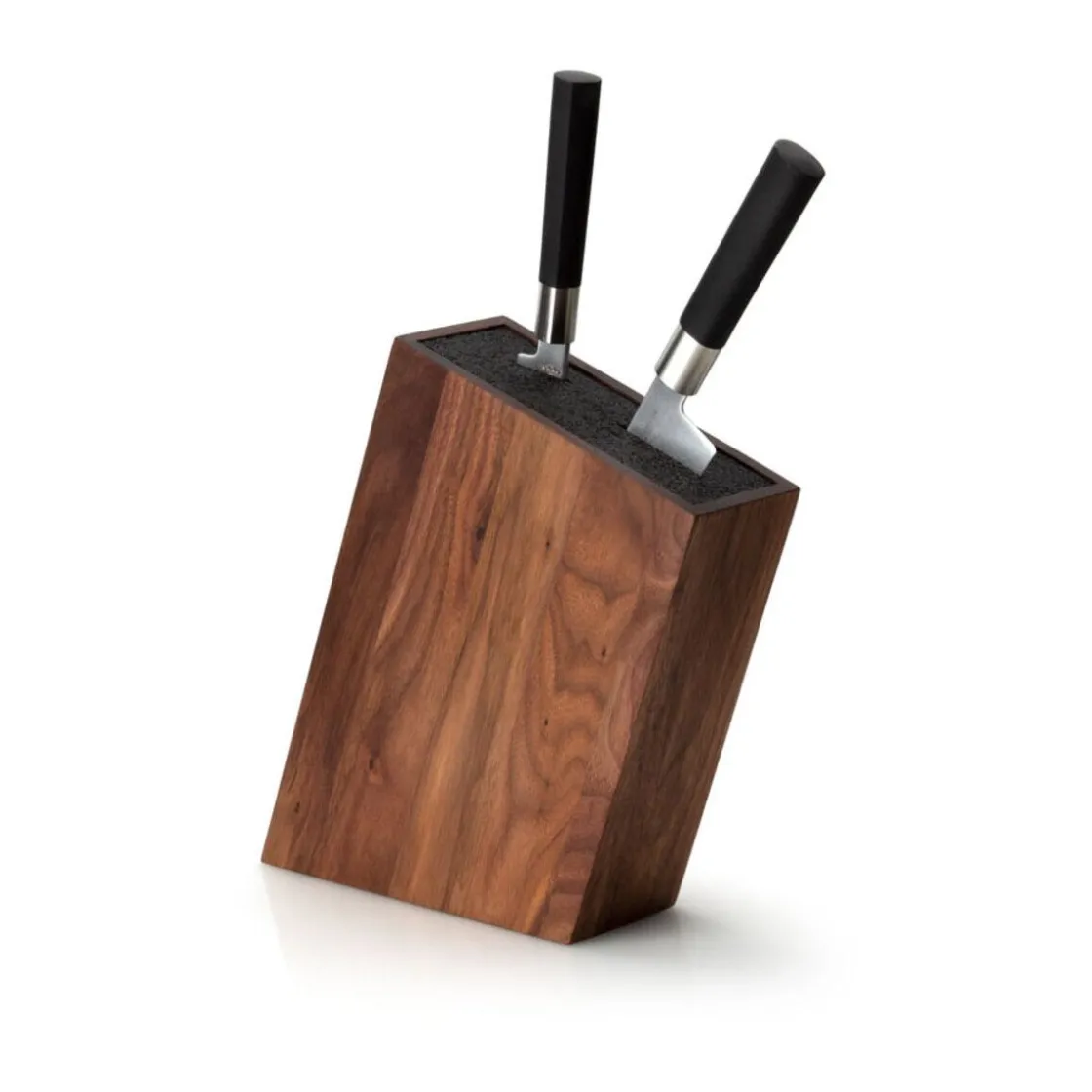 Continenta Messerblock m. flex. Einsatz Walnuss 28,5x8x19cm