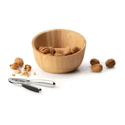 Schüsseln<Continenta Nussschale mit Qualitätsknacker 19 cm Gummibaum