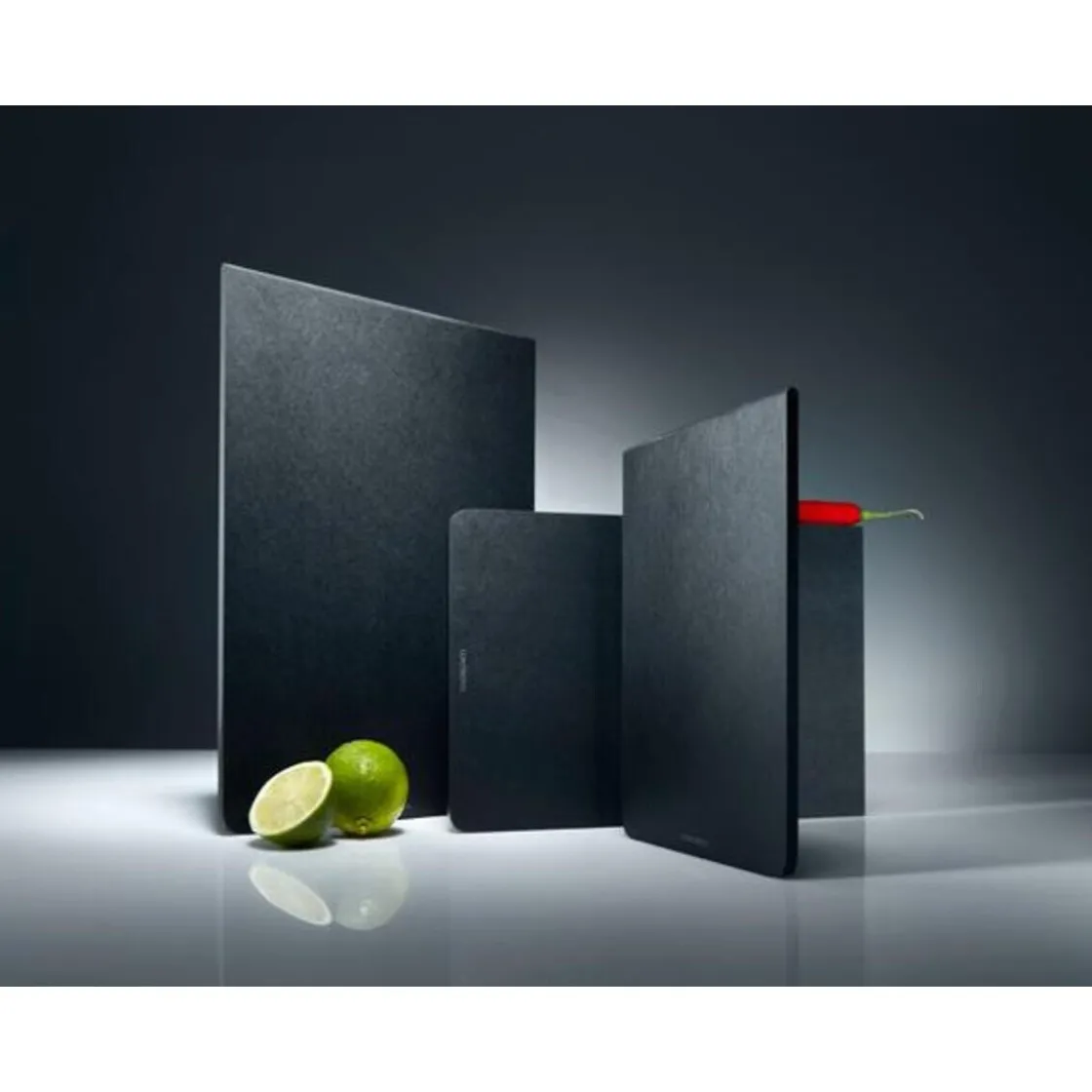 Continenta Schneidebrett 24x16x1 cm Duracore schwarz