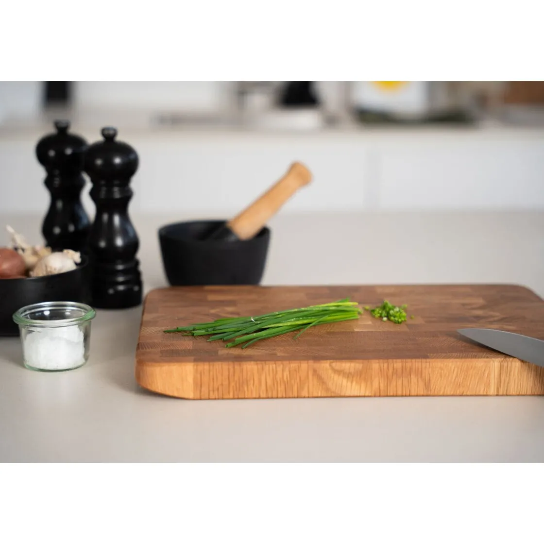 Schneidebretter Aus Holz|Messer & Co. Entdecken<Continenta Schneidebrett 27x18x3 cm Eiche Stirnholz