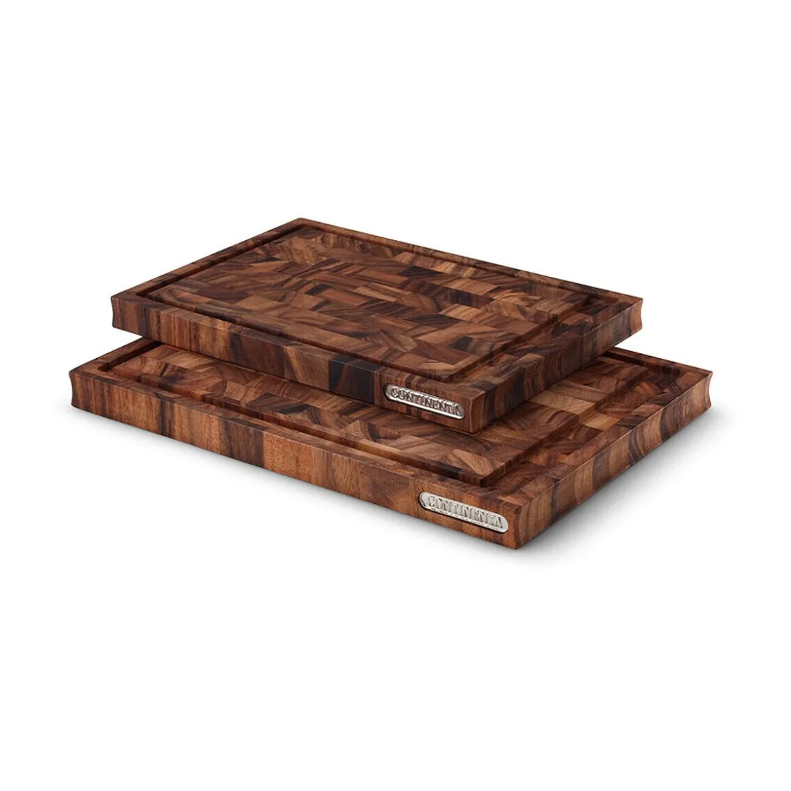 Continenta Tranchierbrett m. Saftrille Akazie Stirnholz 36,5x25x2,8cm