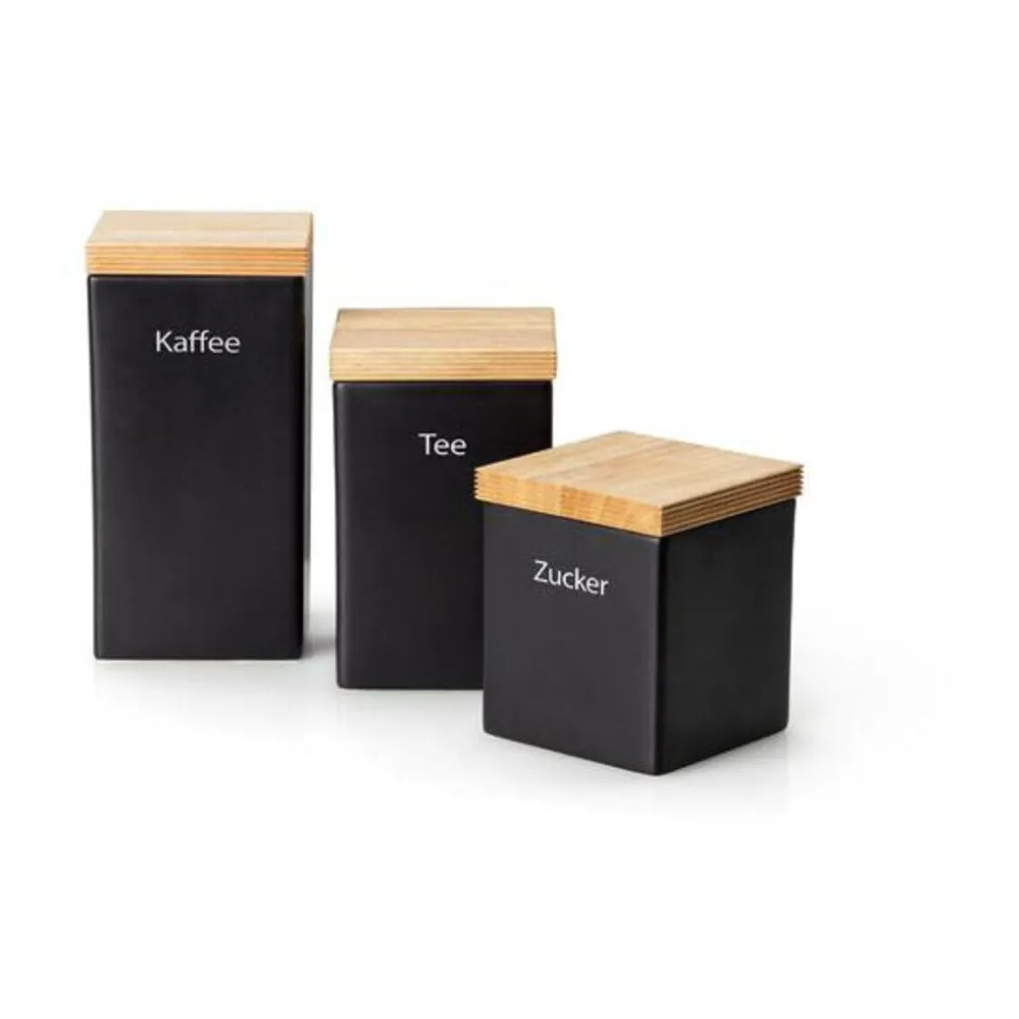 Continenta Vorratsdose 1000ml Keramik schwarz