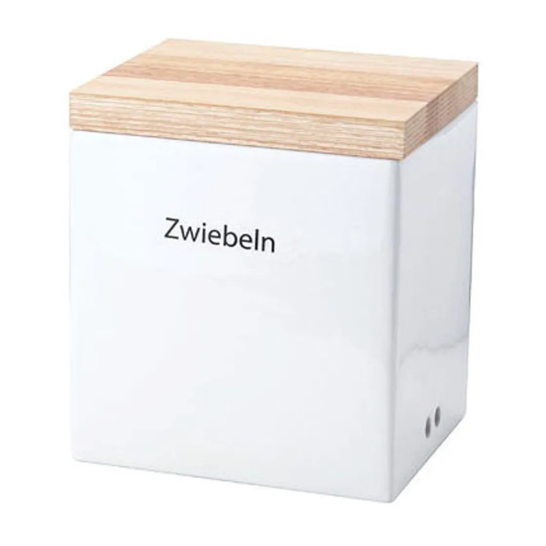 Vorratsdosen<Continenta Vorratsdose Zwiebel Keramik m. Holzdeckel 18x15,5x20,5cm