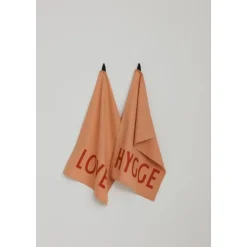 Design Letters Geschirrtuch 2er-Set Favourite Love Hygge beige