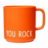 Design Letters Henkelbecher 8 cm Favourite Your Rock orange