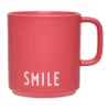Becher<Design Letters Henkelbecher 8 cm Favourite Smile rose