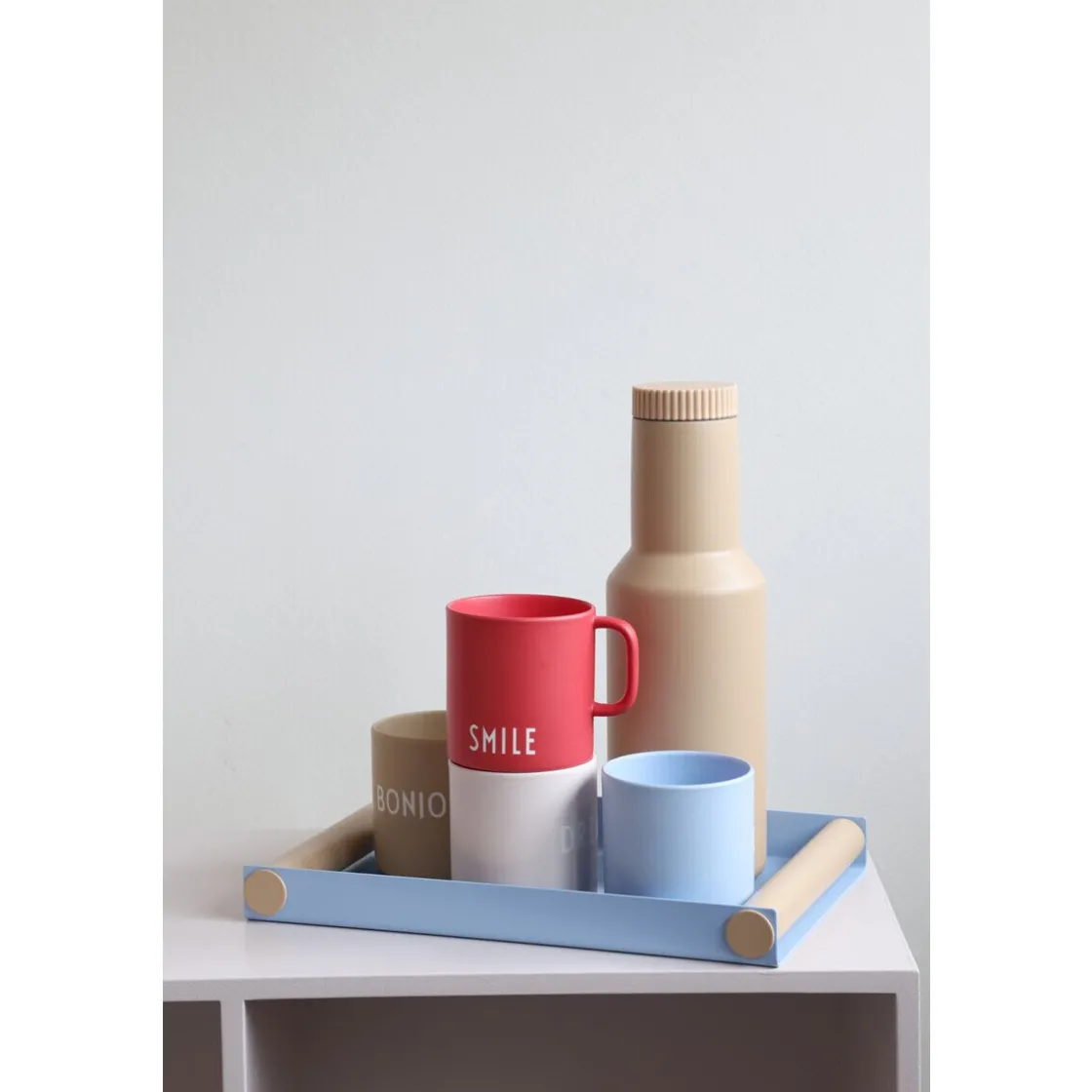 Becher<Design Letters Henkelbecher 8 cm Favourite Smile rose