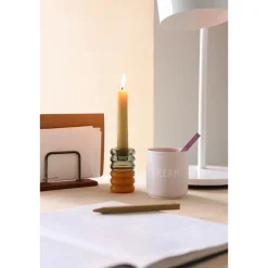 Spanischer Sommerurlaub|Weihnachtskerzen<Design Letters Kerzenständer 9 cm Hoop rauch/milchgelb