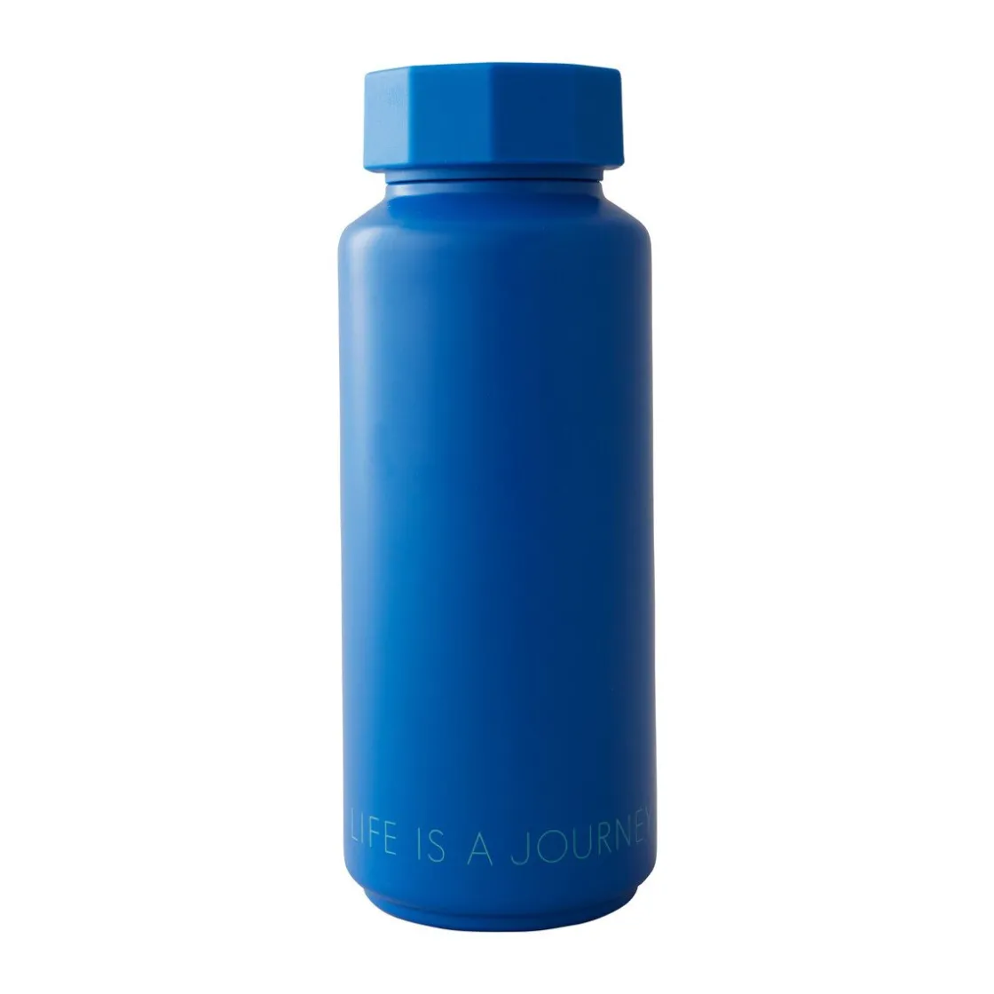 Thermosflaschen<Design Letters Thermoflasche 0,5 l Ton-auf-Ton Life is a journey blau