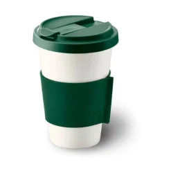 Dibbern Coffee-to-go Becher 0,35 l Fine Bone China Konisch-Zylindrisch Tannengrün