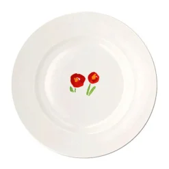 Dibbern Dessertteller 21 cm Impression Mohn rot