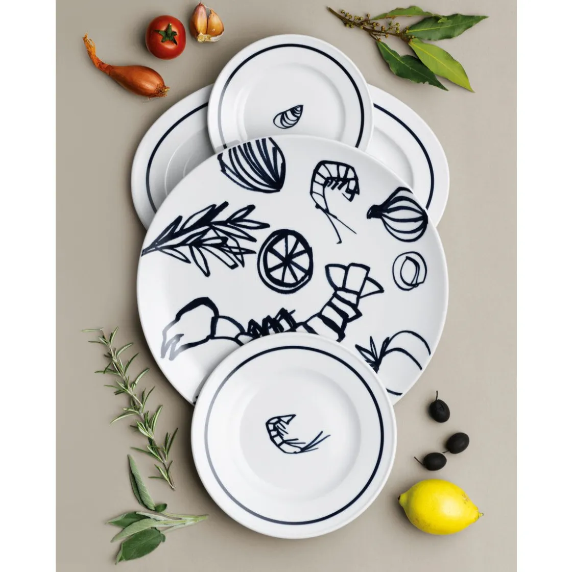 Dibbern Dessertteller 21 cm Solid Color Brasserie Marine