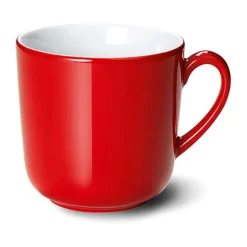 Becher<Dibbern Henkelbecher 0,32 l Solid Color Signalrot