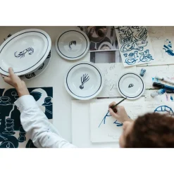 Servierplatten<Dibbern Platte 33 cm Solid Color Brasserie Marine