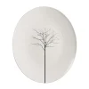 Servierplatten<Dibbern Platte oval 39 cm Fine Bone China Pure Black Forest