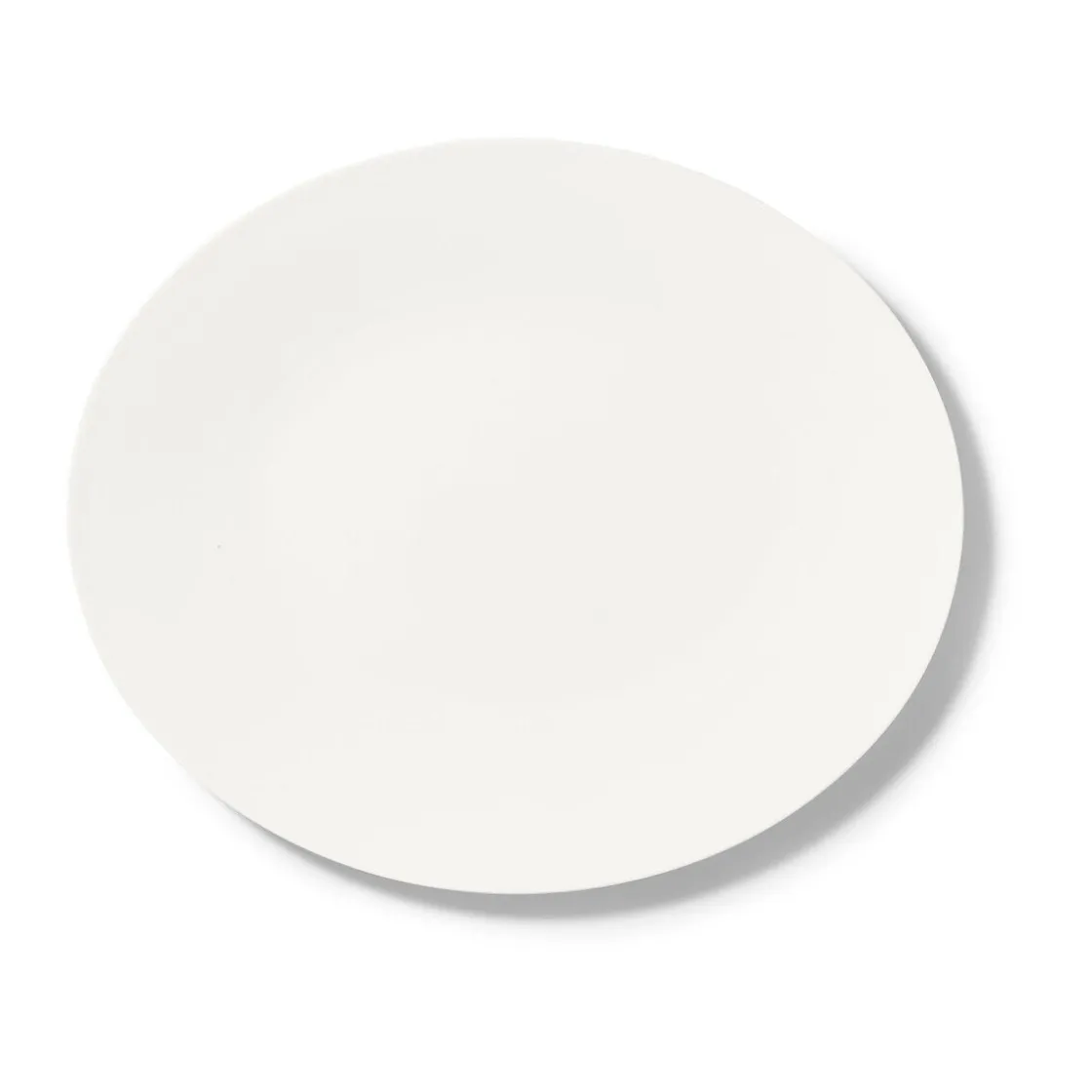 Servierplatten<Dibbern Platte oval 39 cm Fine Bone China Pure weiß