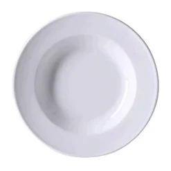 Dibbern Teller tief 23 cm Fahne Solid Color weiss