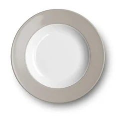 Dibbern Teller tief 23 cm Fahne Solid Color kiesel