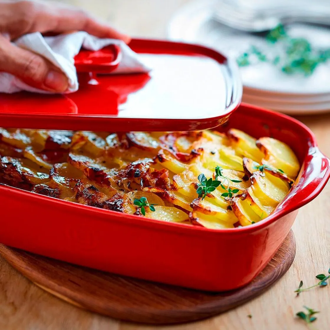 Emile Henry Deckel 35 cm für Gratinform 36x23 cm Ultime Grand Cru